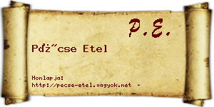 Pécse Etel névjegykártya